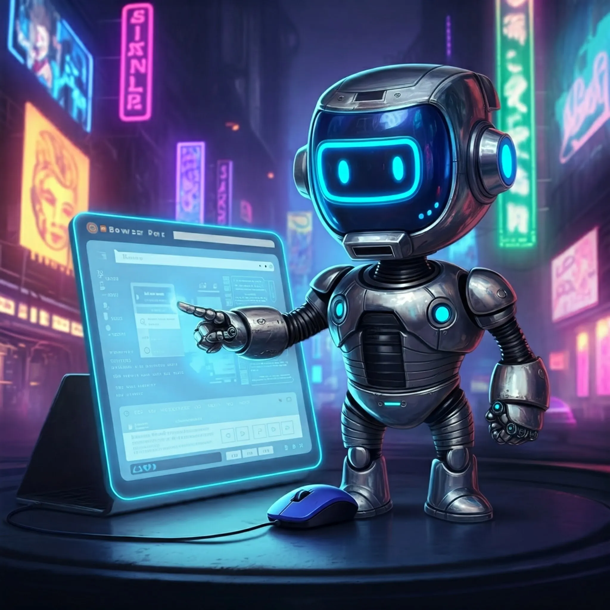 An illustration of Alumnium robot